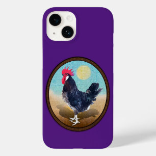 Coque Pour iPhone 14 Minorque Rooster Vintage Oval