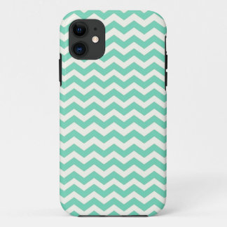 Coque iPhone 11 Mint Chevron Stripes