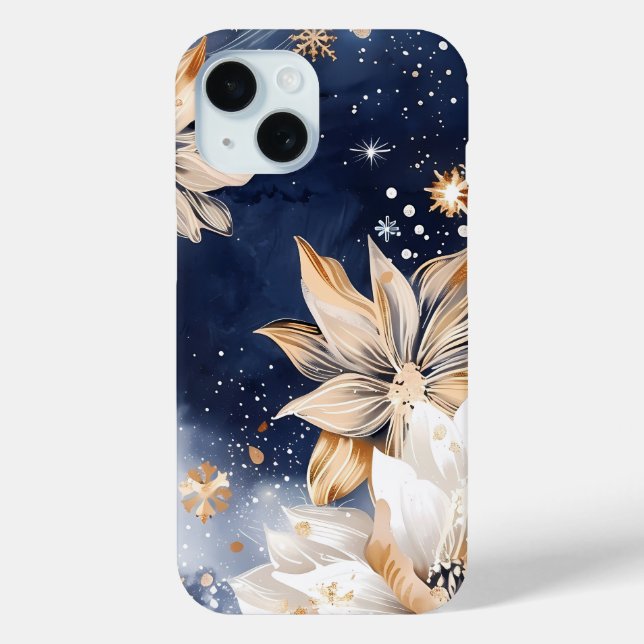 Coques Case-Mate iPhone Minuit Floral Élégance Téléphone Case (Verso)