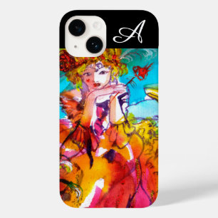 Coque Pour iPhone 14 MIRANDOLINA / Masques de carnaval vénitien Monogra