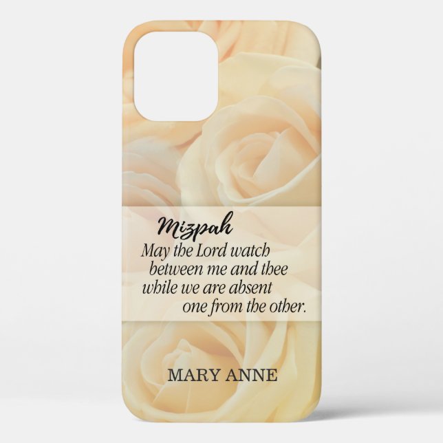 Coques Case-Mate iPhone Mizpah | Rose jaune personnalisé (Verso)