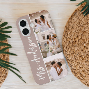 Coques iPhone 16 Mme New Name Mariage Couples Photo Collage