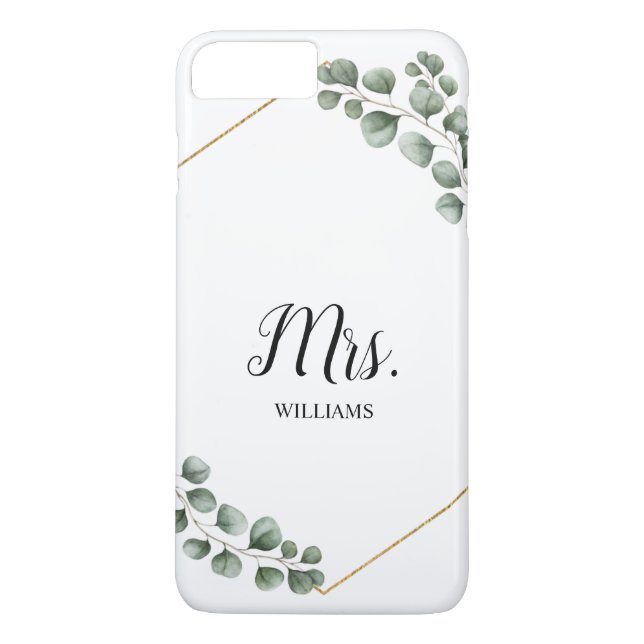 Coques Case-Mate iPhone Mme personnalisée Bride de verdure d'eucalyptus (Dos)