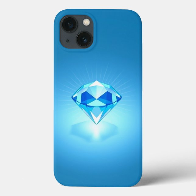Coques Case-Mate iPhone Mobile Diamant Bleu brillant (Verso)