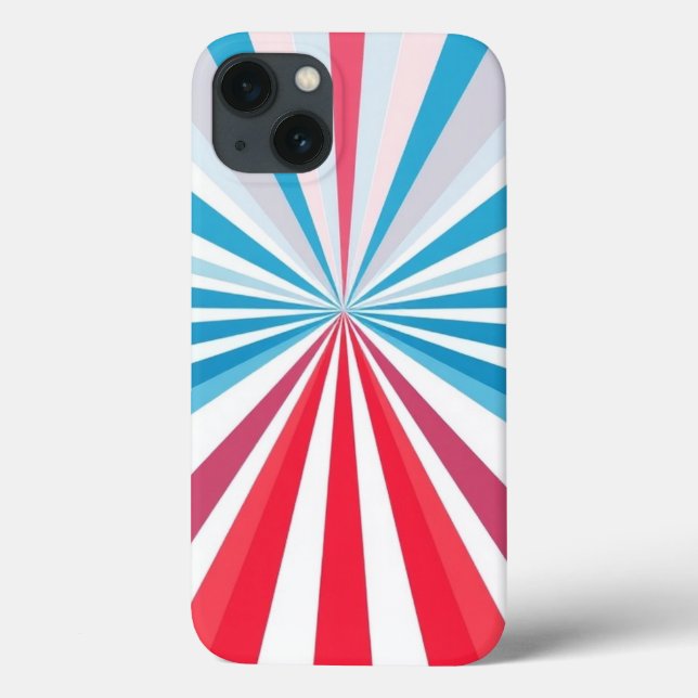Coques Case-Mate iPhone Mobile Motif rouge, bleu et gris (Verso)