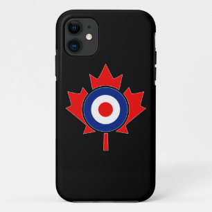 Coque iPhone 11 Mod de la feuille d'érable canadienne en noir