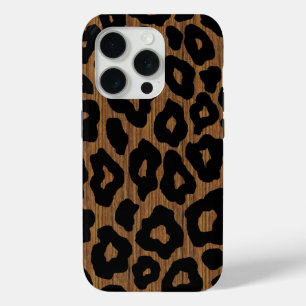 Coque iPhone 15 Pro Mod Wood Leopard