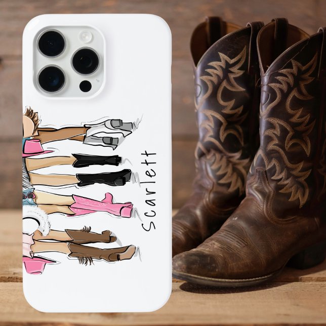 Coques Case-Mate iPhone Mode Bottes de Cow-boy Personnalisées Chapeaux Cou (Créateur téléchargé)