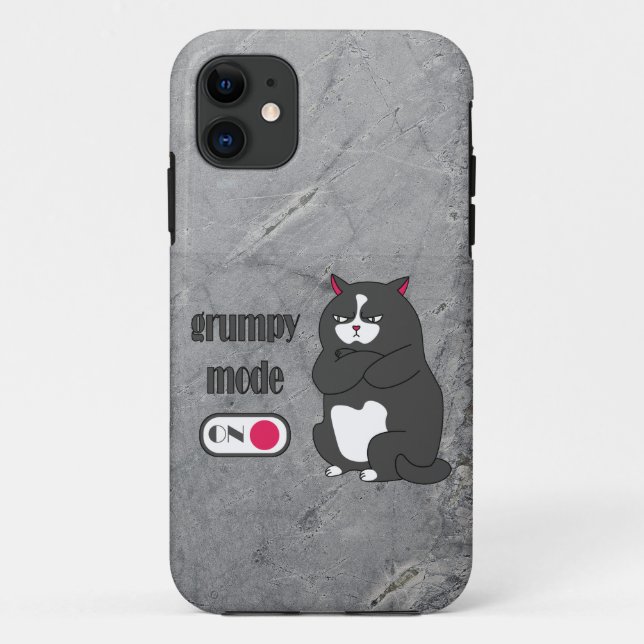 Coques Case-Mate iPhone Mode grumeux sur drôle de gros chat (Dos)