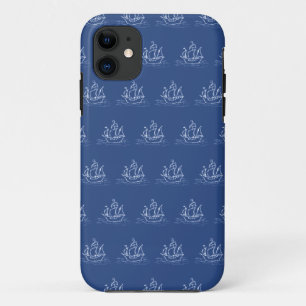 Coques Pour iPhone Modèle bleu-foncé de bateau de pirate