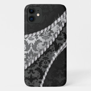 Etui iPhone Case-Mate Modèle Damas, Damas gris, Damas français