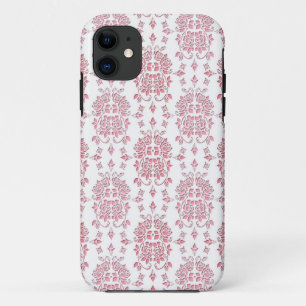 Coques Pour iPhone Modèle damassé de style floral aux roses roses