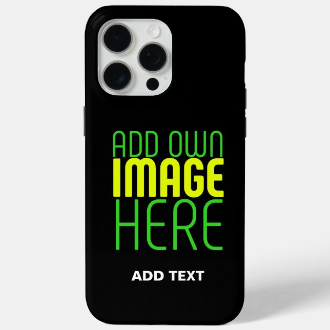COQUES Case-Mate iPhone MODÈLE DE TEXTE D'IMAGE NOIRE SIMPLE ET MODERNE (Verso)