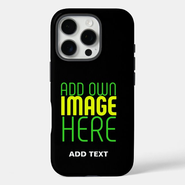 COQUES Case-Mate iPhone MODÈLE DE TEXTE D'IMAGE NOIRE SIMPLE ET MODERNE (Verso)