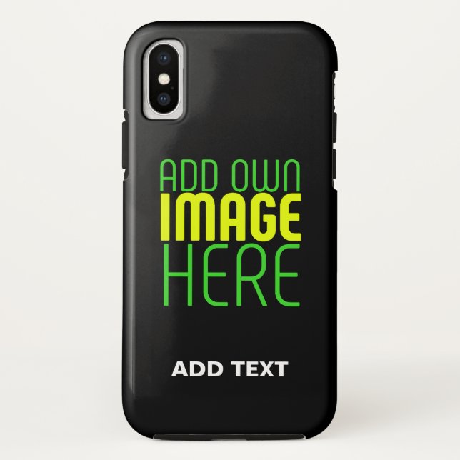 COQUES Case-Mate iPhone MODÈLE DE TEXTE D'IMAGE NOIRE SIMPLE ET MODERNE (Dos)