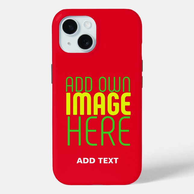 COQUES Case-Mate iPhone MODÈLE DE TEXTE D'IMAGE ROUGE SIMPLE MODERNE (Verso)