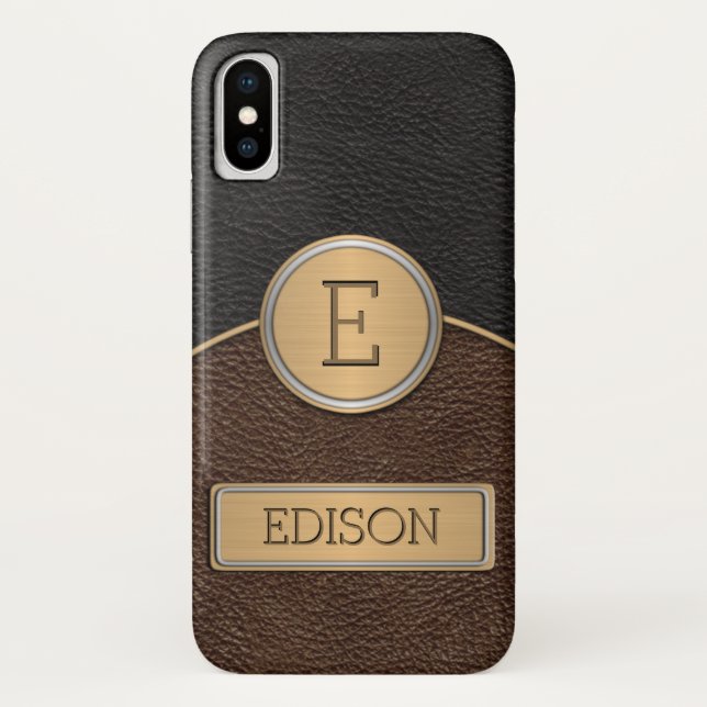 Coques Case-Mate iPhone Modèle exécutif de nom de monogramme (Dos)