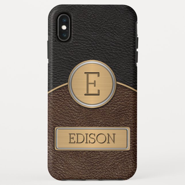 Coques Case-Mate iPhone Modèle exécutif de nom de monogramme (Dos)