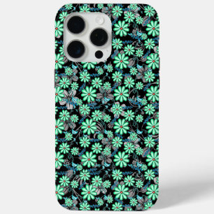 Coque iPhone 15 Pro Max Modèle floral 17,b BG noir