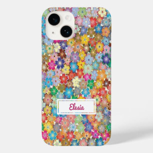 Coque Pour iPhone 14 Modèle floral Boho personnalisé