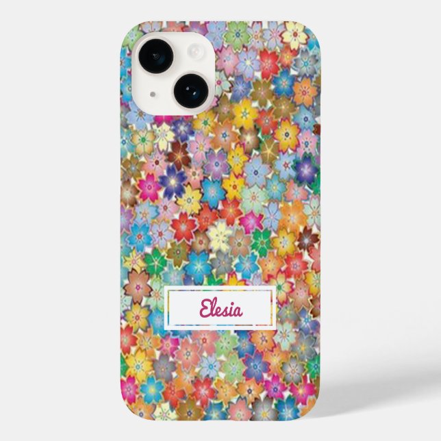 Coques Case-Mate iPhone Modèle floral Boho personnalisé (Verso)