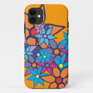 Coque iPhone 11 Modèle floral coloré #10