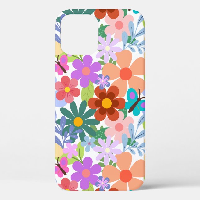Coques Case-Mate iPhone Modèle floral couleur Whimsical (Verso)