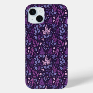Coque iPhone 15 Mini Modèle floral Lilac dynamique