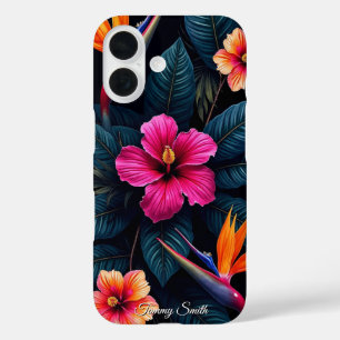 Coques iPhone 16 Modèle floral Paradis tropical Botanique vibre