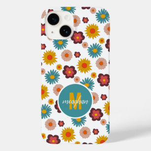 Coque Pour iPhone 14 Modèle floral rétro coloré