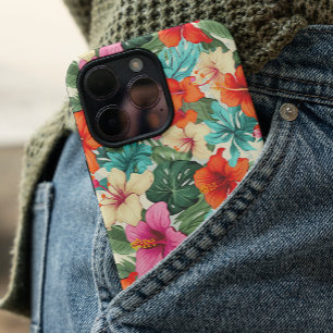 Coques iPhone 16 Modèle floral tropical vibre