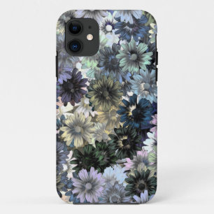 Coques Pour iPhone Modèle floral vert gris