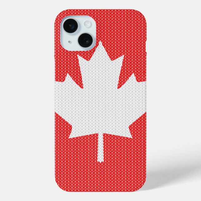 Coques Case-Mate iPhone Modèle Knit Maple Leaf Tricot Motif (Verso)