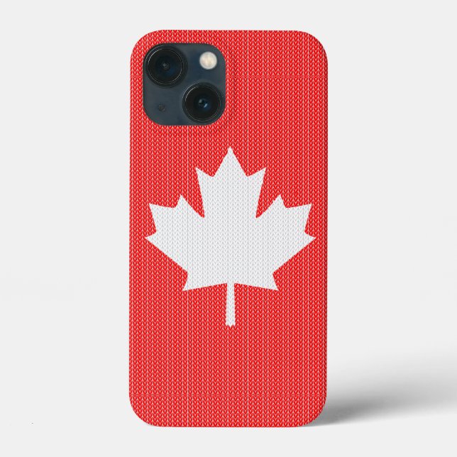 Coques Case-Mate iPhone Modèle Knit Maple Leaf Tricot Motif (Verso)