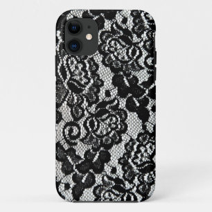 Coques Pour iPhone Modèle noir romantique de dentelle