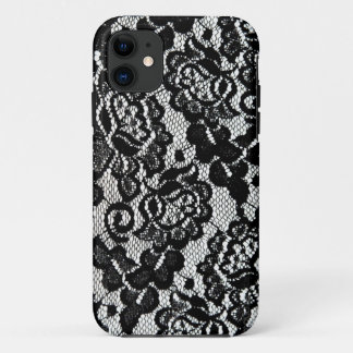Coques Pour iPhone Modèle noir romantique de dentelle