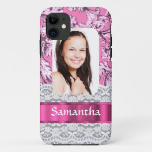 Case-Mate iPhone Case Modèle photo personnalisé en dentelle rose