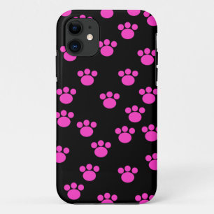 Etui iPhone Case-Mate Modèle rose et noir lumineux d'empreinte de patte