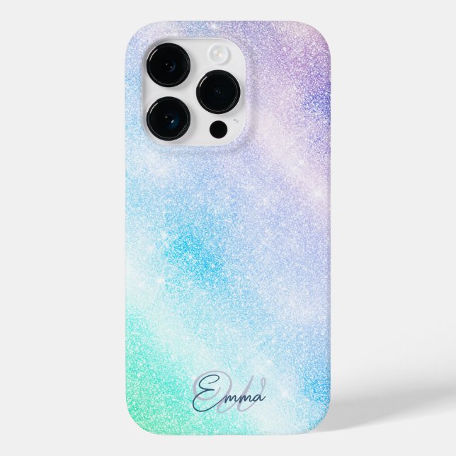 Coques Case-Mate iPhone Modèle vitreux ombre Blue Purple Glitter (Verso)