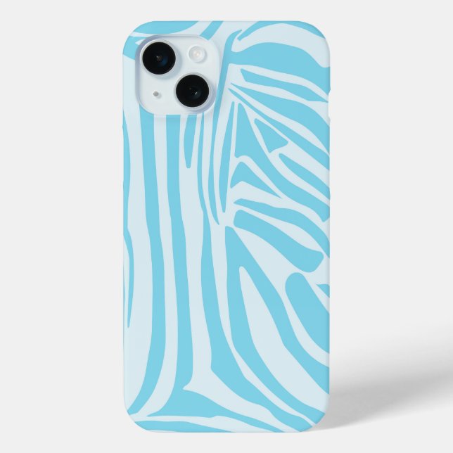 Coques Case-Mate iPhone Modèle Zèbre Bleu (Verso)