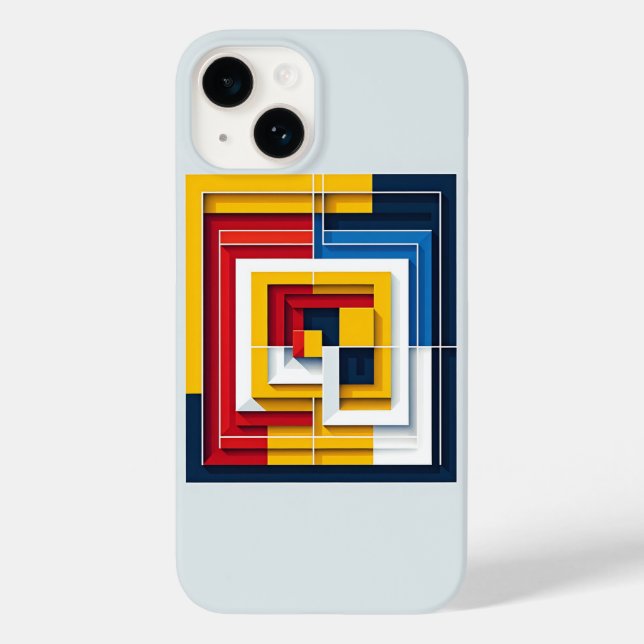Coques Case-Mate iPhone Modern Abstract Geometric Square Phone Case Prime (Verso)