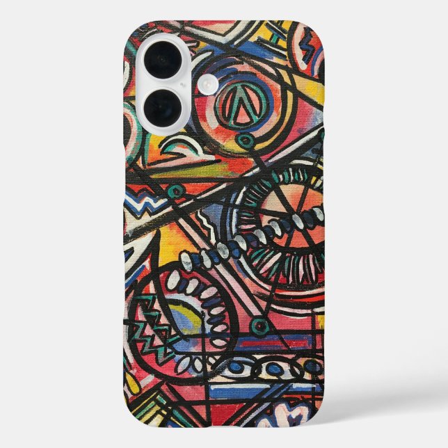 Coques Case-Mate iPhone Modern Boho-Hand Painted Abstract Art (Verso)
