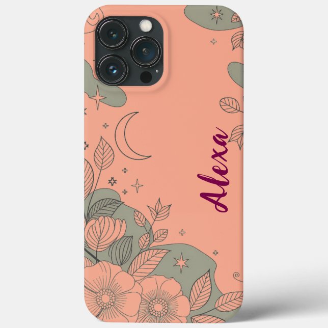 Coques Case-Mate iPhone Modern elegant cute girly simple florals (Verso)