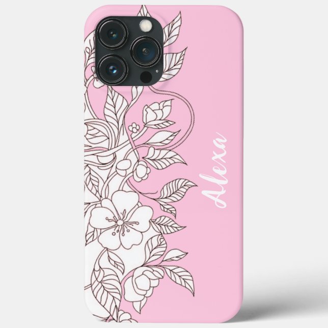 Coques Case-Mate iPhone Modern elegant cute girly simple florals (Verso)