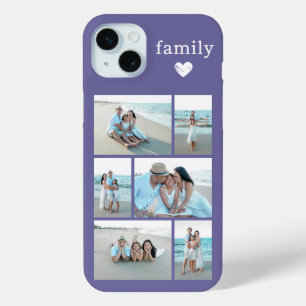 Coque iPhone 15 Mini Modern Family 6 Photo Violet