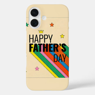 Coques iPhone 16 Modern Father's Day Star Design Case  