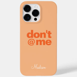 Coque Pour Pour iPhone 14 Pro Max Modern Funny Dire ne me @ pas Orange Nom personnal