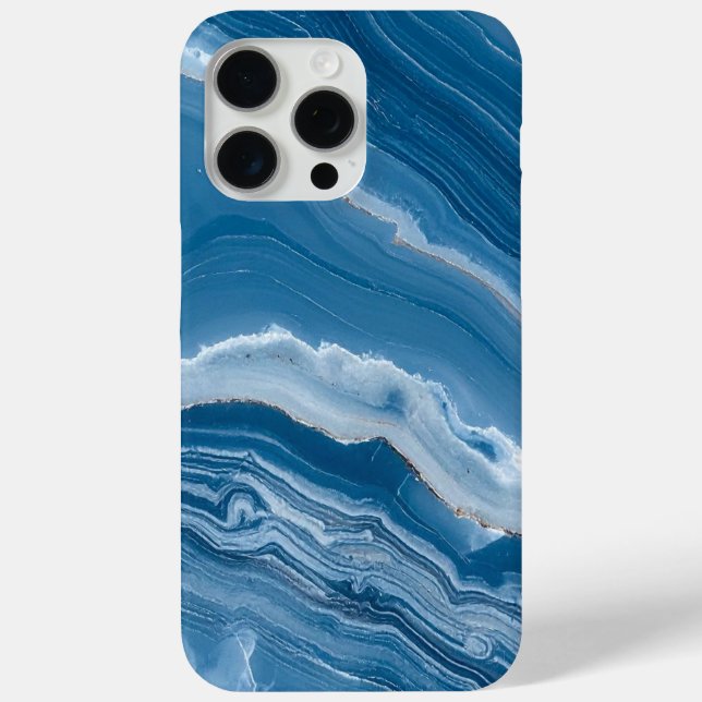 Coques Case-Mate iPhone Modern Stone Dusty Blue Marble (Verso)