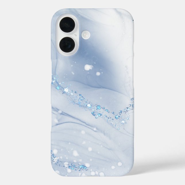 Coques Case-Mate iPhone Modern Stone Dusty Blue Marble (Verso)
