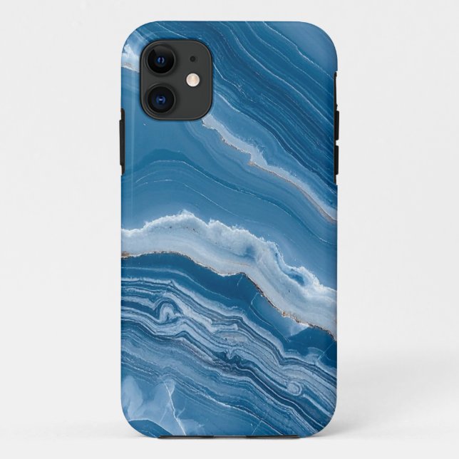 Coques Case-Mate iPhone Modern Stone Dusty Blue Marble (Dos)